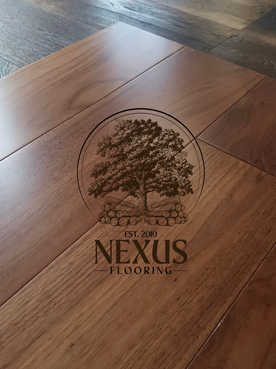 14mm x 3mm x 150mm American Walnut Lacquered Engineered Wood Flooring