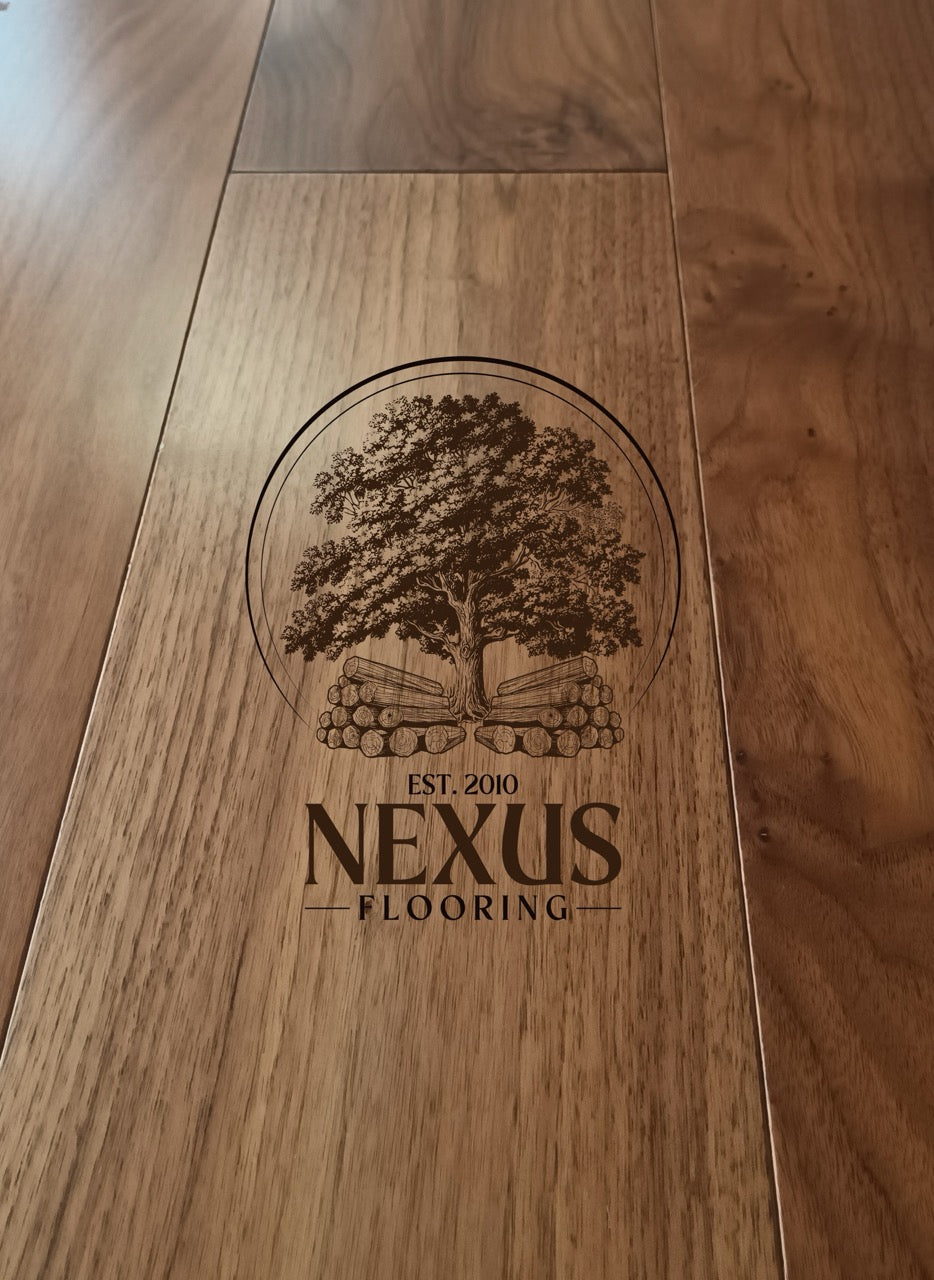 14mm x 3mm x 150mm American Walnut Lacquered Engineered Wood Flooring