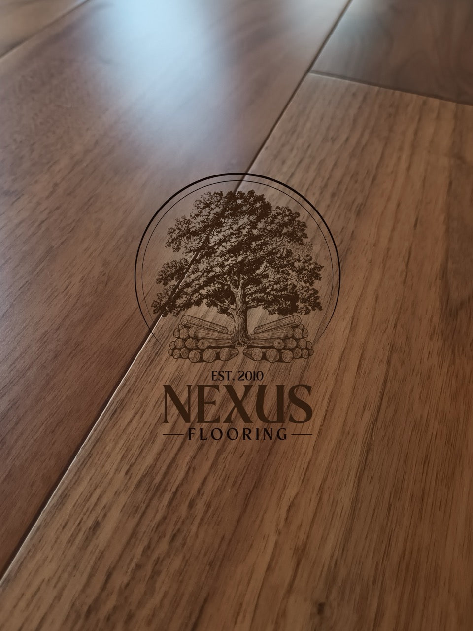 14mm x 3mm x 150mm American Walnut Lacquered Engineered Wood Flooring