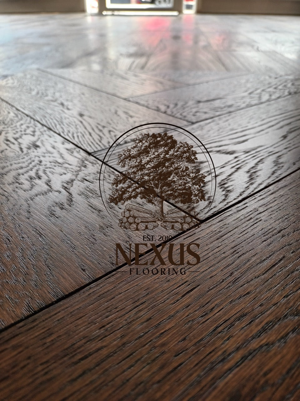 Herringbone Brushed Caramel Engineered Oak 15x 3×120 x600 Wood Flooring (Prime Grade)