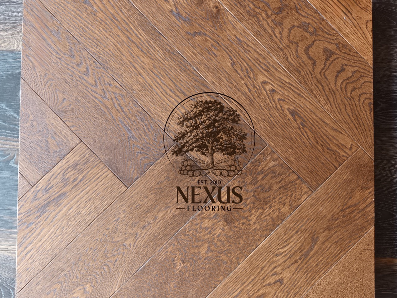 Herringbone Brushed Caramel Engineered Oak 15x 3×120 x600 Wood Flooring (Prime Grade)