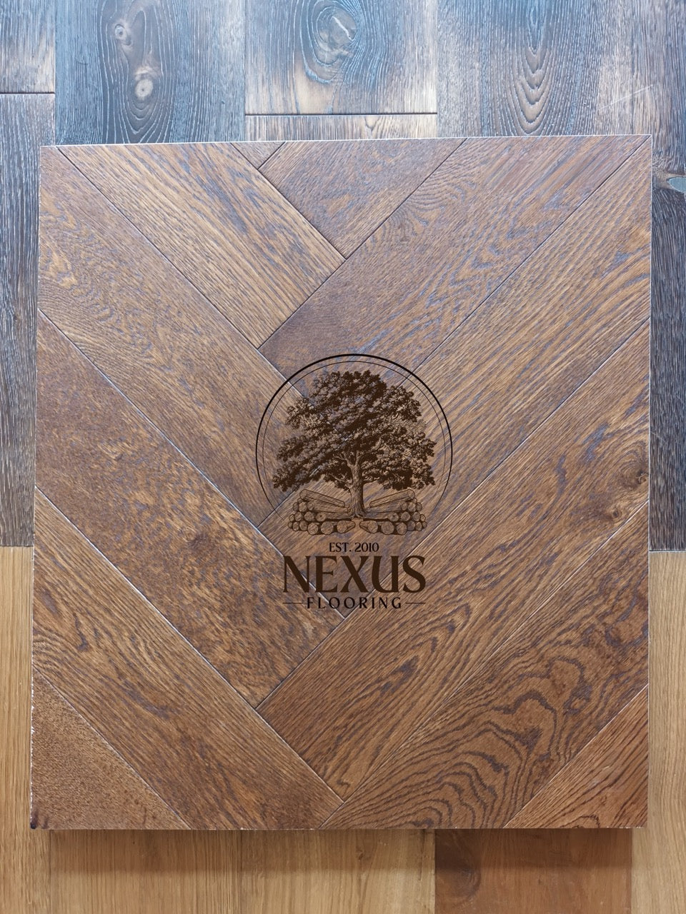 Herringbone Brushed Caramel Engineered Oak 15x 3×120 x600 Wood Flooring (Prime Grade)
