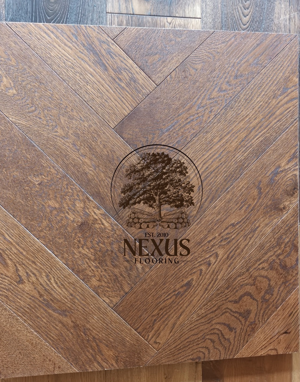 Herringbone Brushed Caramel Engineered Oak 15x 3×120 x600 Wood Flooring (Prime Grade)