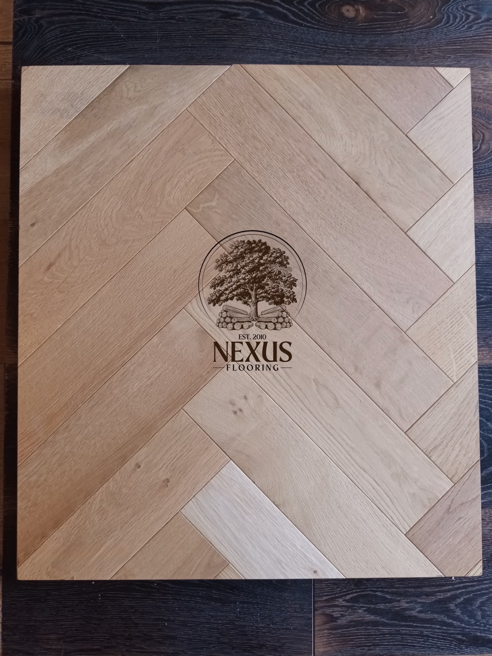 Brushed Lacquered Click Herringbone Engineered Oak 14 x 3 x 150x 600 Wood Flooring
