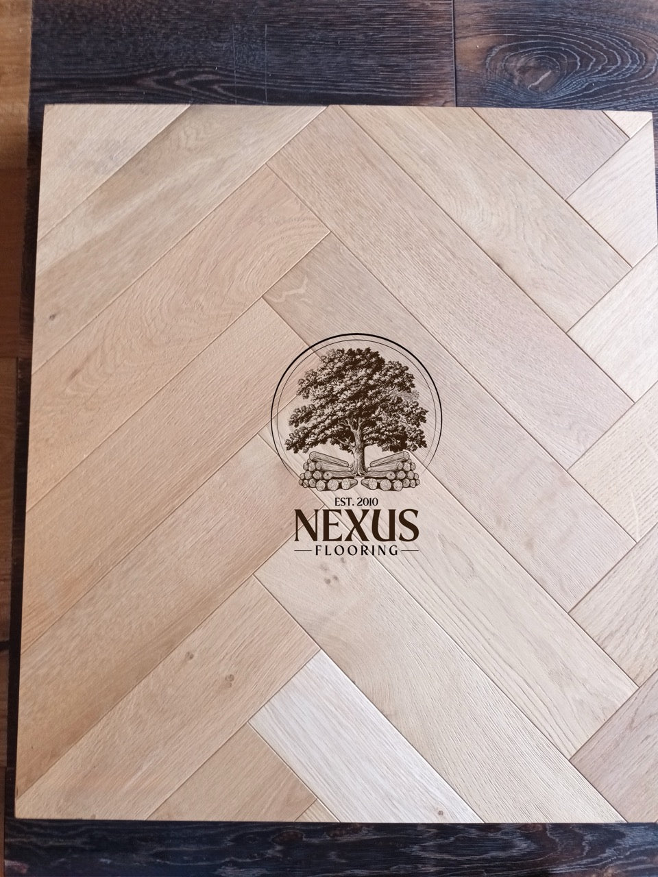Brushed Lacquered Click Herringbone Engineered Oak 14 x 3 x 150x 600 Wood Flooring