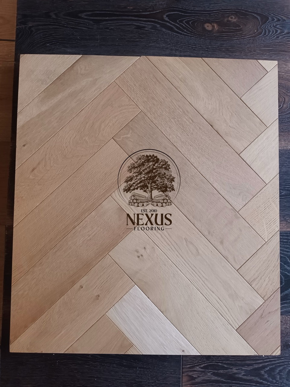 Brushed Lacquered Click Herringbone Engineered Oak 14 x 3 x 150x 600 Wood Flooring