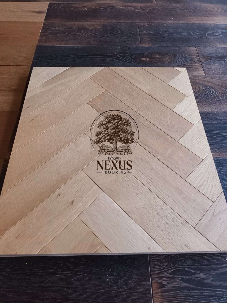 Brushed Lacquered Click Herringbone Engineered Oak 14 x 3 x 150x 600 Wood Flooring
