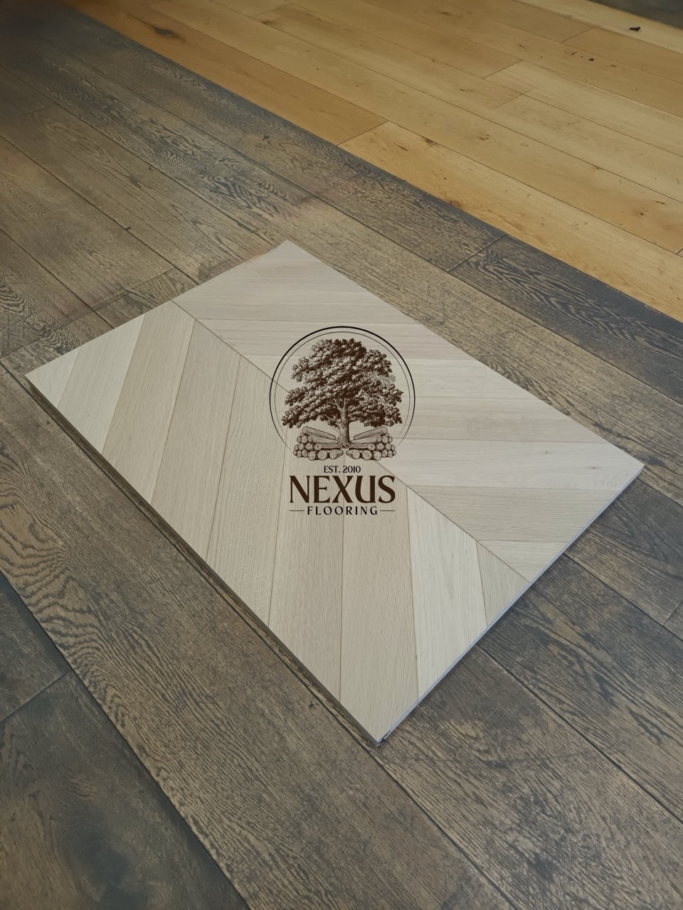 Engineered Oak Chevron 14mm x3mm x90mm x510 Invisible Oiled Lightly Brushed Matt Lac Prime Grade