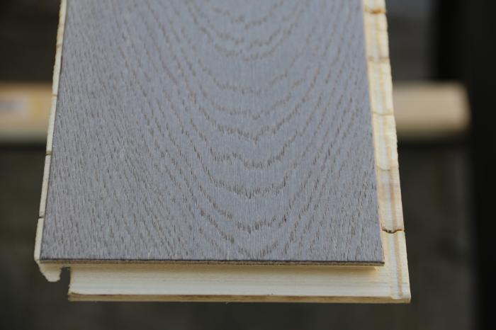 15mm x 4mm x 190mm Galaxy Grey Bark Engineered Oak Wood Flooring