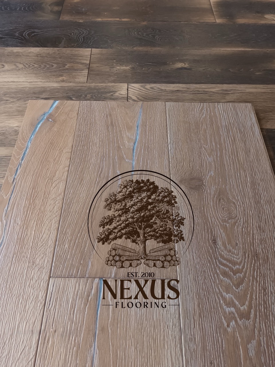 15mm x 4mm x 220mm Distressed Brown Bracken Engineered Oak Wood Flooring