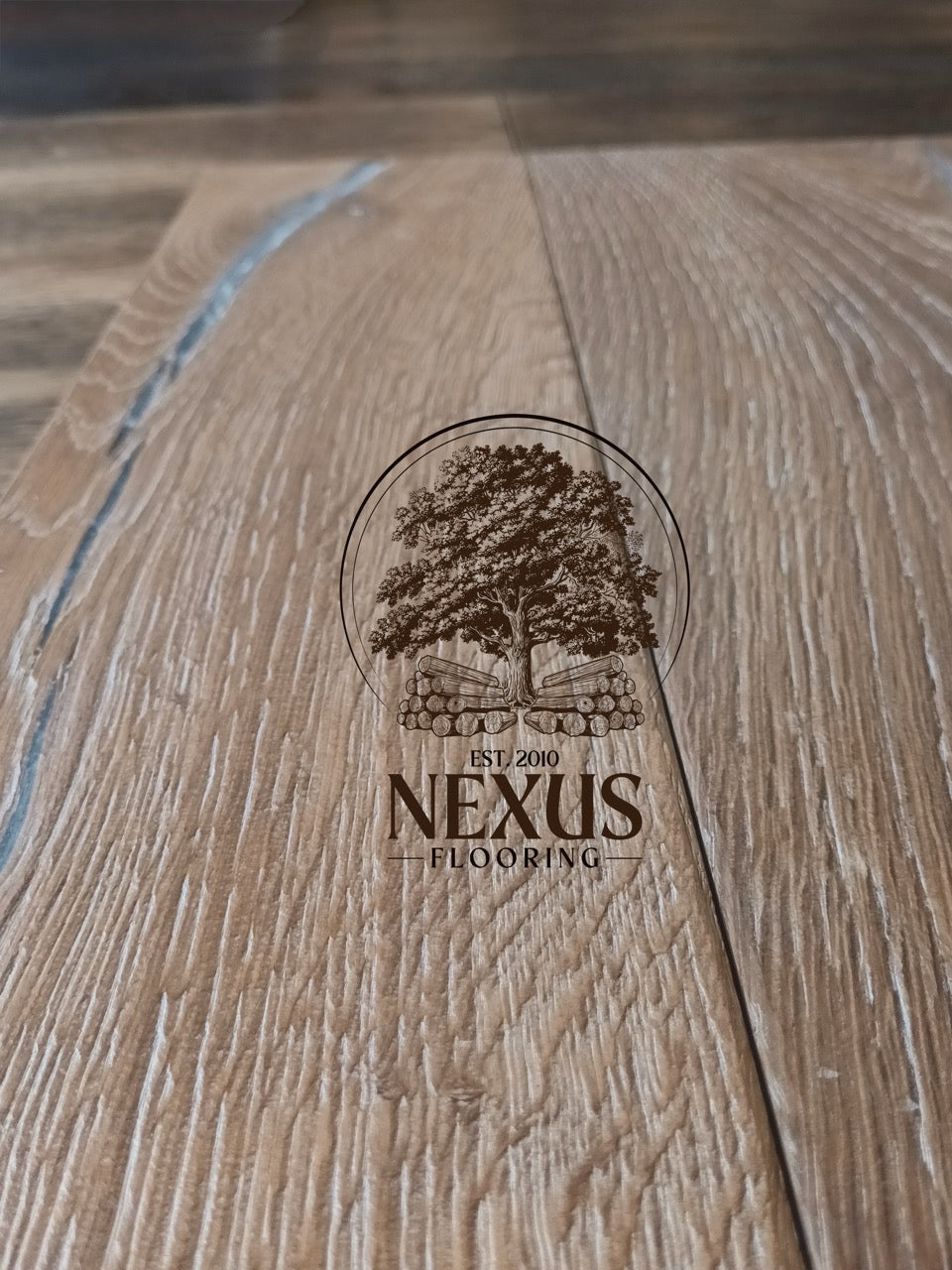 15mm x 4mm x 220mm Distressed Brown Bracken Engineered Oak Wood Flooring