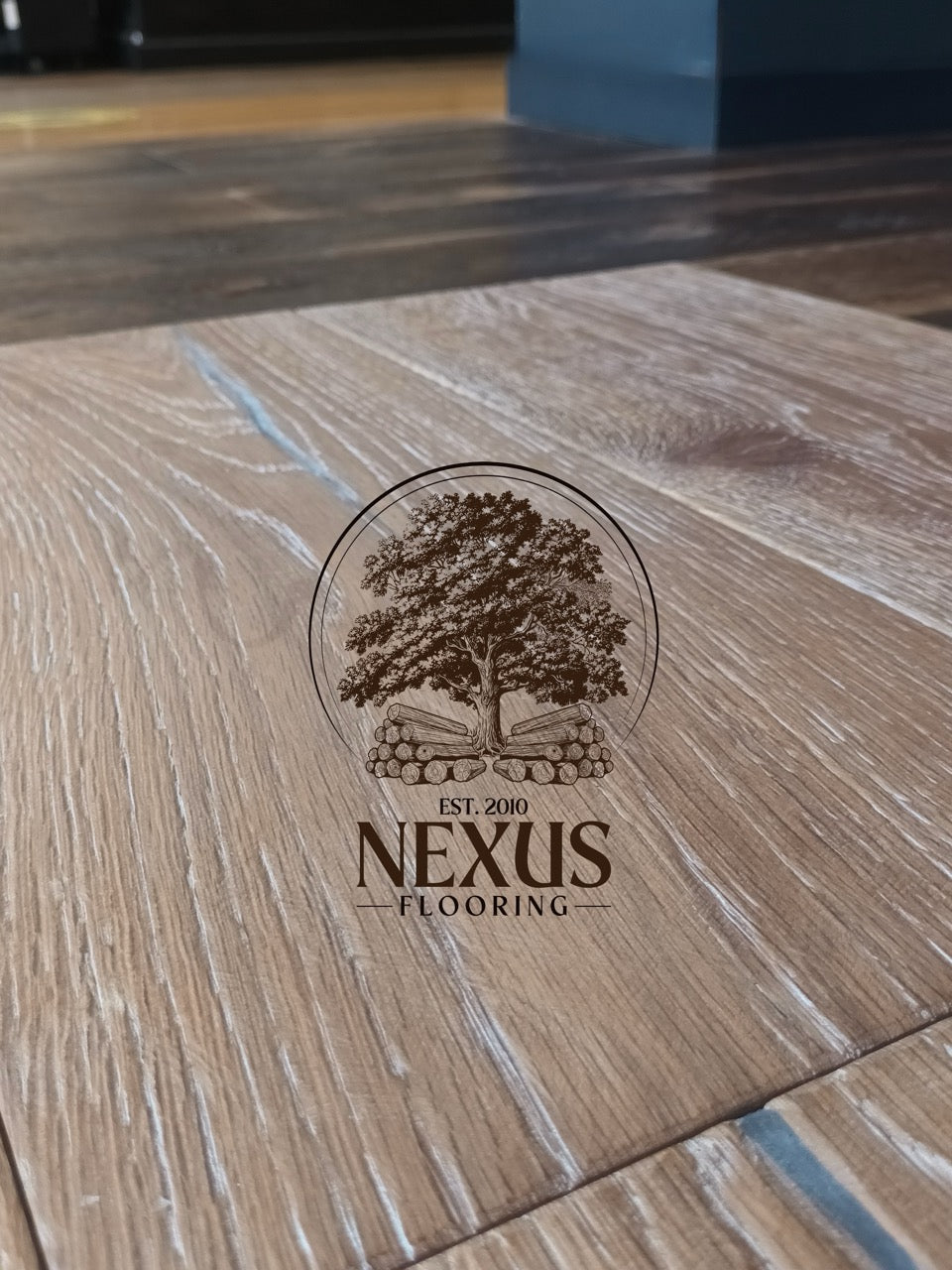 15mm x 4mm x 220mm Distressed Brown Bracken Engineered Oak Wood Flooring