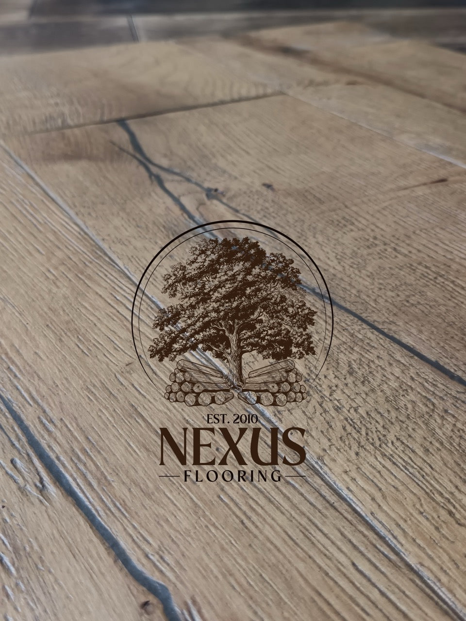 20mm x 6mm x 190mm Distressed Brown Engineered Oak Wood Flooring