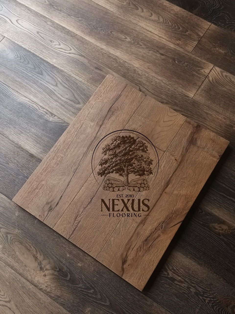 20mm x 6mm x 190mm Distressed Brown Engineered Oak Wood Flooring