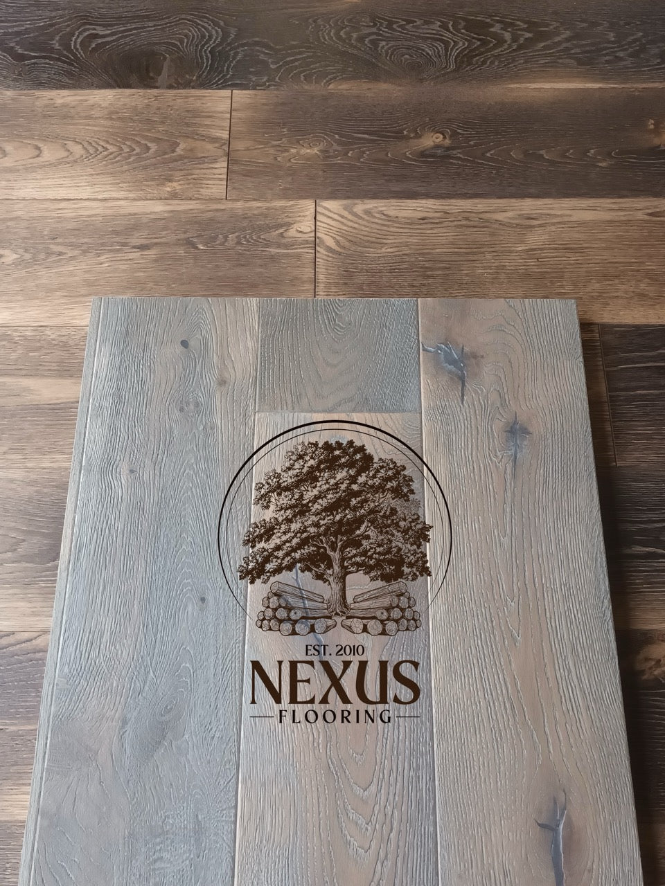 20mm x 6mm x 190mm Distressed Grey Engineered Oak Wood Flooring