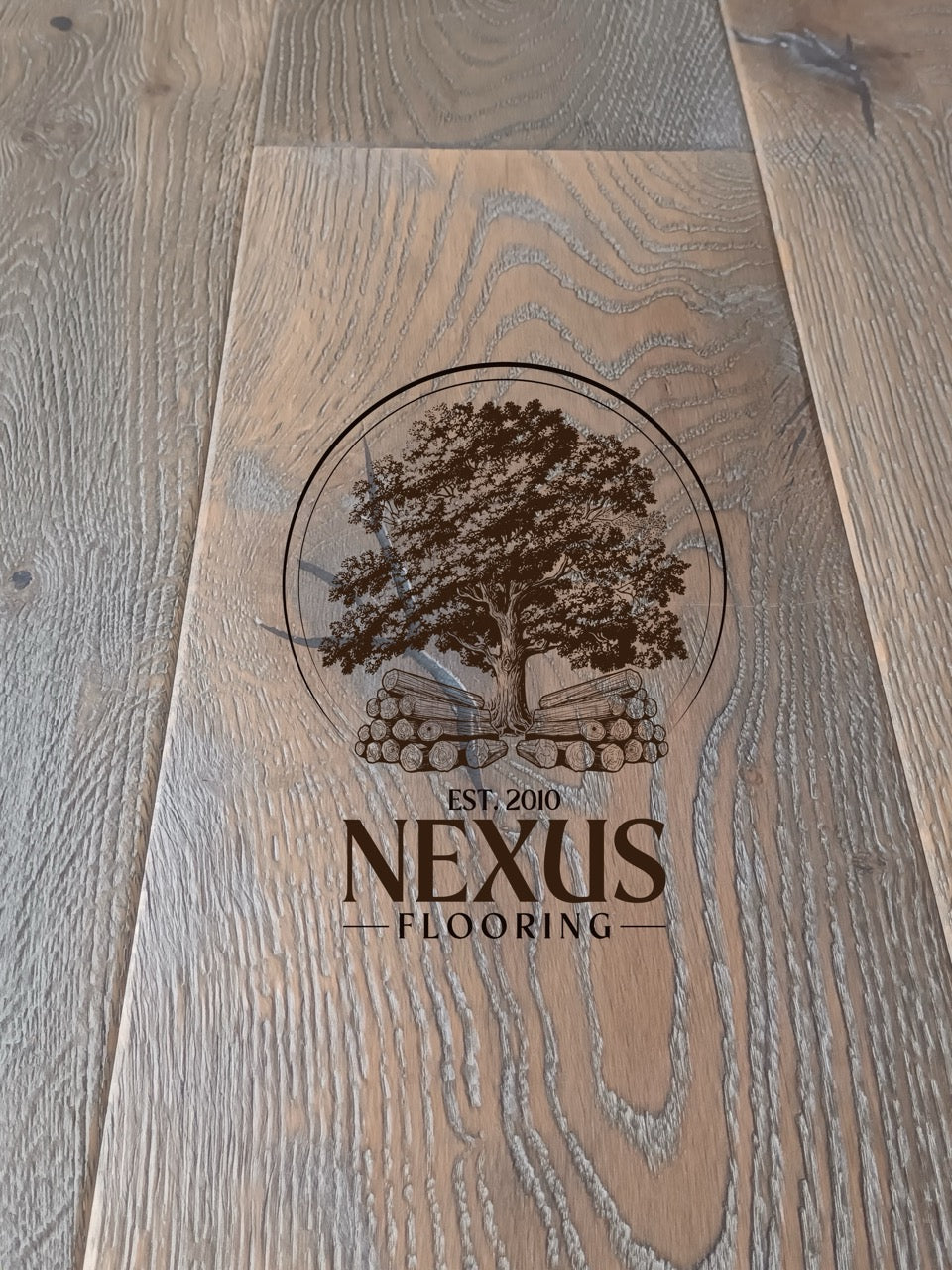 20mm x 6mm x 190mm Distressed Grey Engineered Oak Wood Flooring