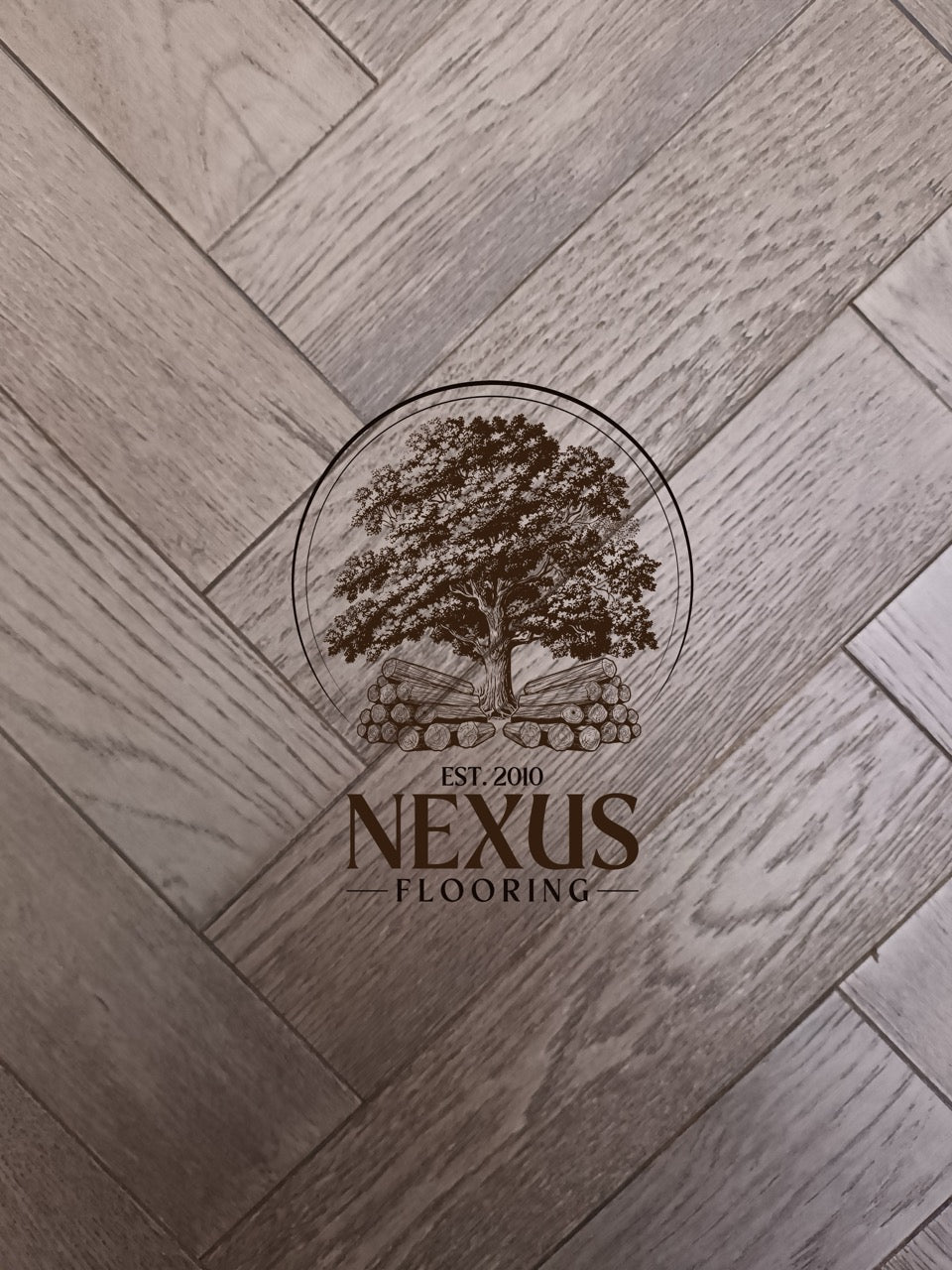 Engineered Herringbone 18mm x4mm x80mmx300mm, Hanwell Grey (Brushed Matt Lac)