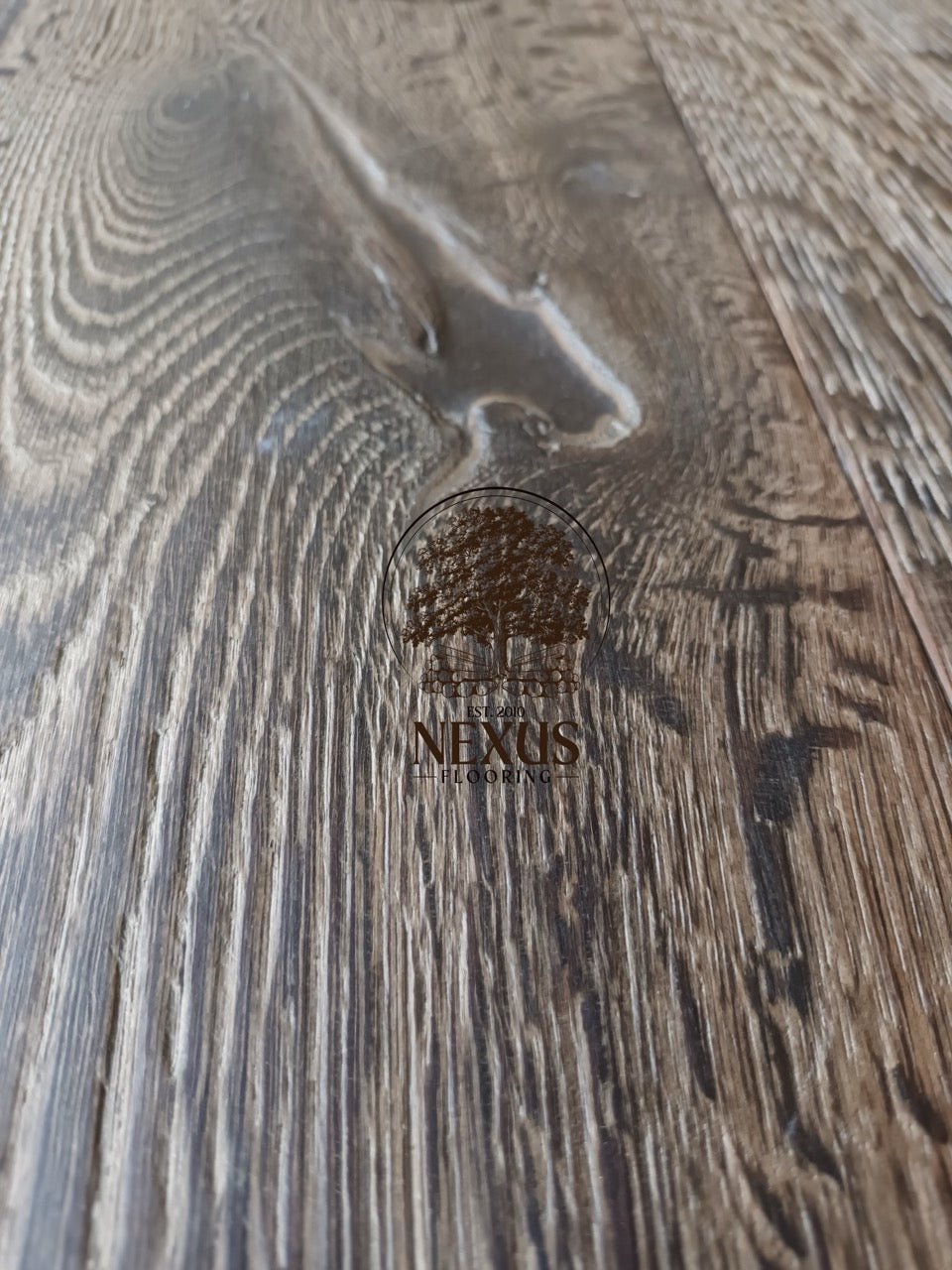 Engineered 15mmx4mm x 220mm Distressed Grey Hard Wax Oiled Nexus Flooring