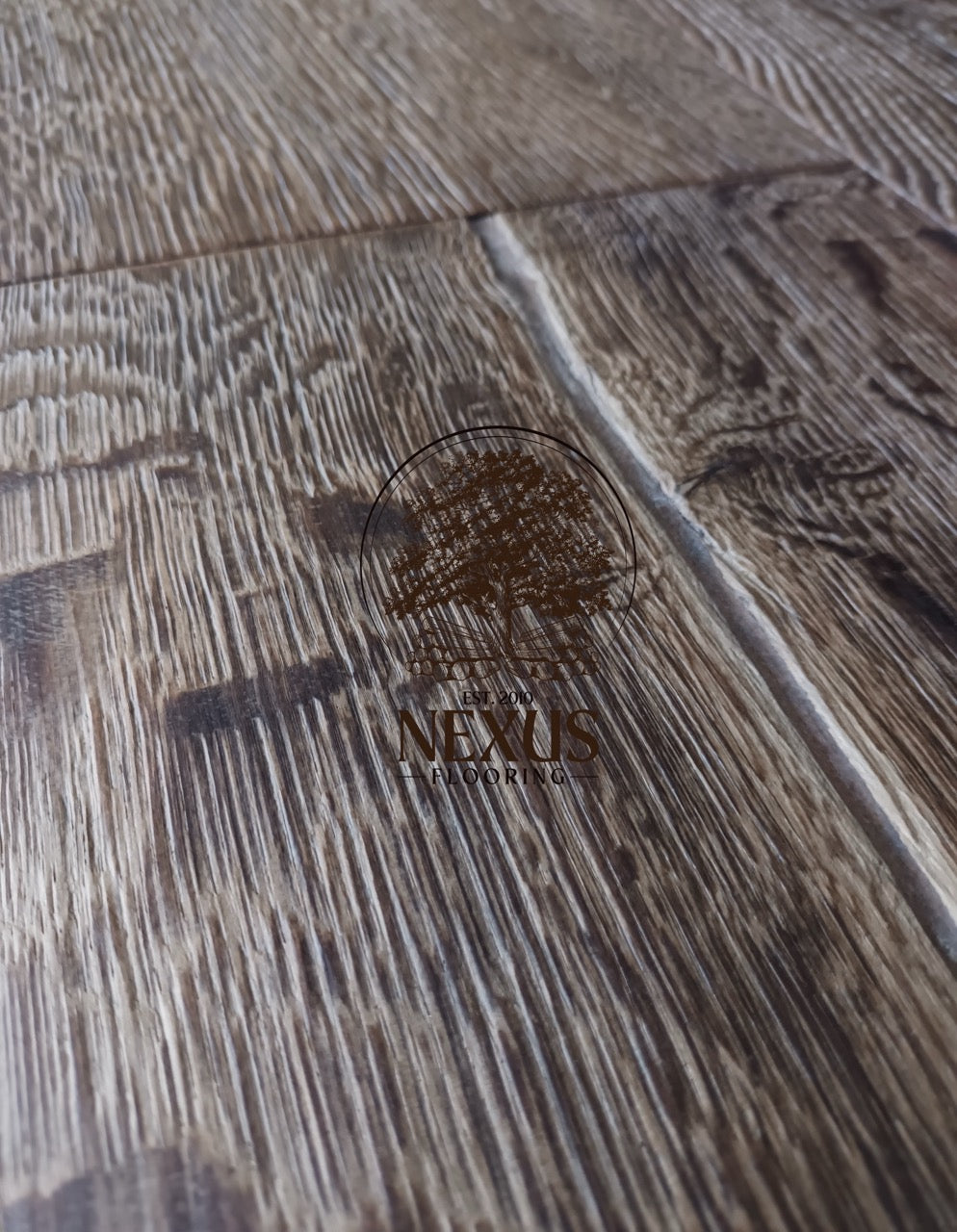 Engineered 15mmx4mm x 220mm Distressed Grey Hard Wax Oiled Nexus Flooring
