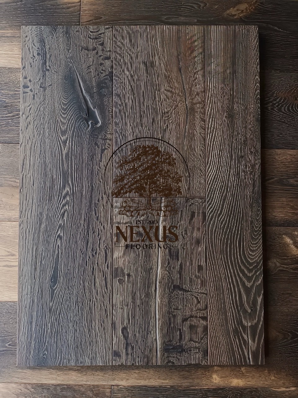 Engineered 15mmx4mm x 220mm Distressed Grey Hard Wax Oiled Nexus Flooring