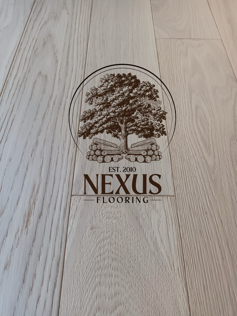 14mm x 3mm x 125mm Brushed Lacquered Engineered Oak Wood Flooring