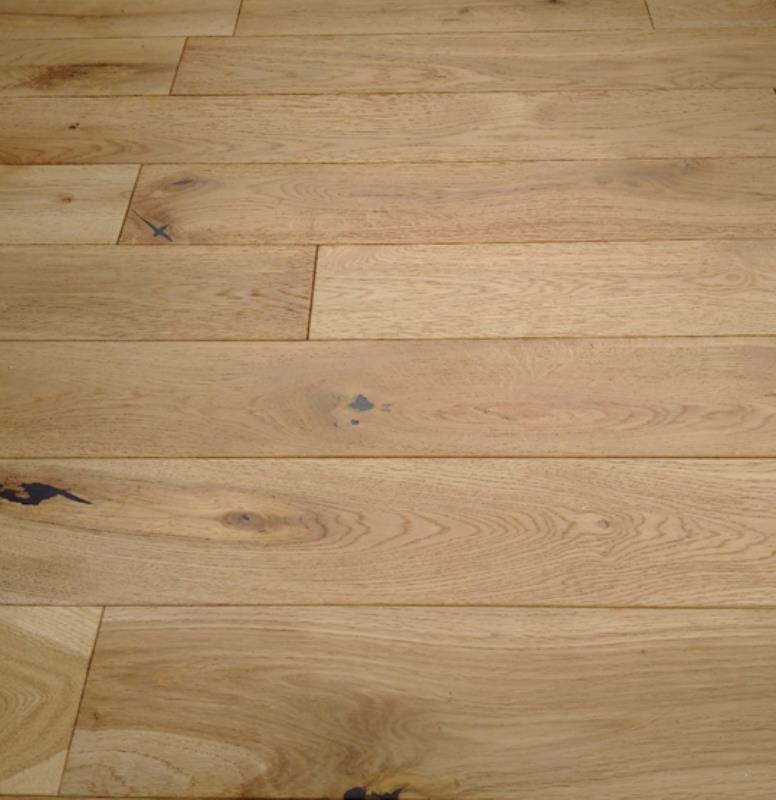 18mm x 125mm Brushed Oiled Solid Oak Wood Flooring