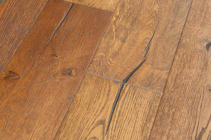 14mm x 3mm x 190mm Distressed Light Engineered Oak Wood Flooring