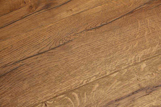 20mm x 6mm x 190mm Distressed Light Brown Engineered Oak Wood Flooring