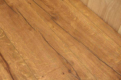 20mm x 6mm x 190mm Distressed Light Brown Engineered Oak Wood Flooring