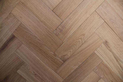 Solid Raw Naked Parquet Herringbone Block Oak 18 x 70