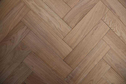 Solid Raw Naked Parquet Herringbone Block Oak 18 x 70