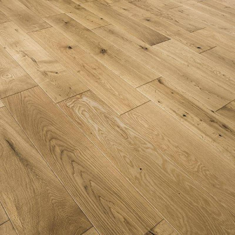 20mm x 6mm x 220mm Natural Brushed Texture Oiled Engineered Oak Wood Flooring