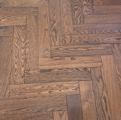 Engineered Herringbone 10mm x 3mmx 90mm x450mm  Whiskey Oak