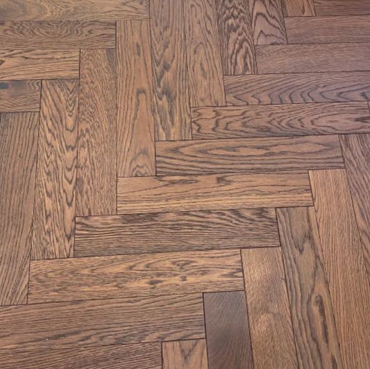 Engineered Herringbone 10mm x 3mmx 90mm x450mm  Whiskey Oak
