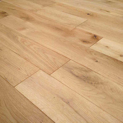 18mm x 90mm Lacquered Solid Oak Wood Flooring