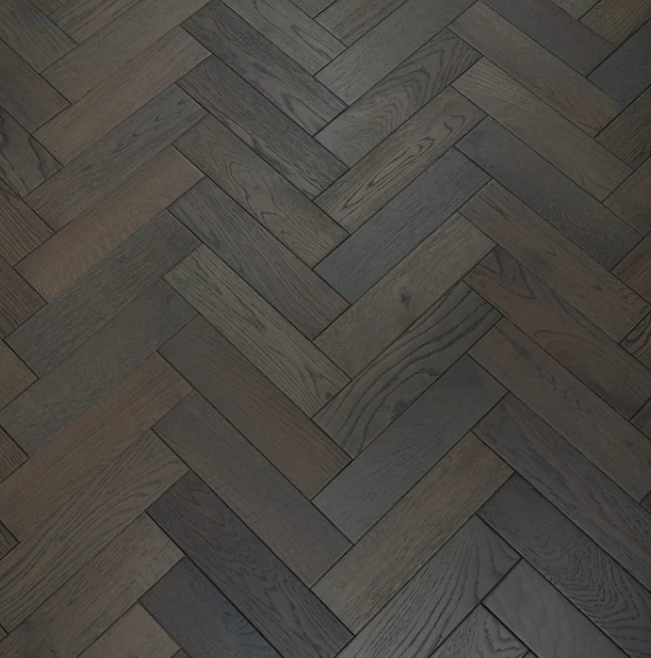 Engineered Herringbone 18mm x90mm x400mm,Graphite Grey (Brushed Matt Lac)