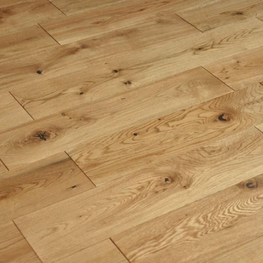 18mm x 125mm Lacquered Solid Oak Wood Flooring