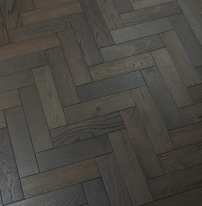 Engineered Herringbone 18mm x90mm x400mm,Graphite Grey (Brushed Matt Lac)
