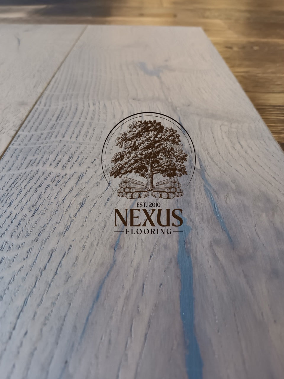 14mm x 3mm x 190mm Amethyst Brushed UV Oiled 3 ply Engineered Oak Wood Flooring