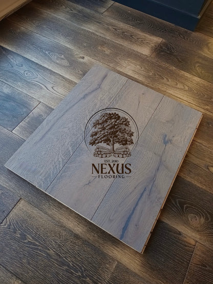 14mm x 3mm x 190mm Amethyst Brushed UV Oiled 3 ply Engineered Oak Wood Flooring