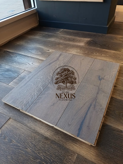 14mm x 3mm x 190mm Amethyst Brushed UV Oiled 3 ply Engineered Oak Wood Flooring