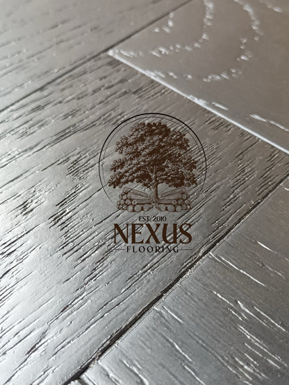 Herringbone Charcoal Black Engineered Oak 10mm x3mm x90mm x450mm Wood Flooring