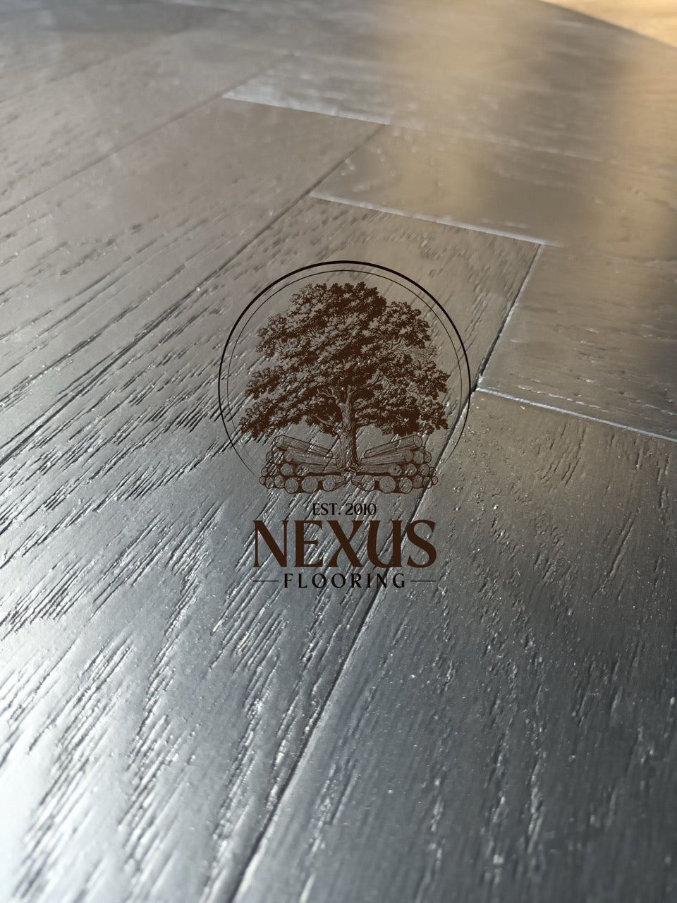 Herringbone Charcoal Black Engineered Oak 10mm x3mm x90mm x450mm Wood Flooring