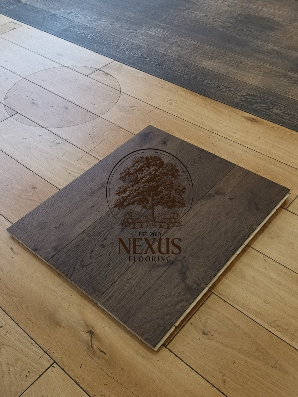 14mm x 3mm x 190mm Black Pearl Brushed UV Oiled 3 ply Engineered Oak Wood Flooring(65)