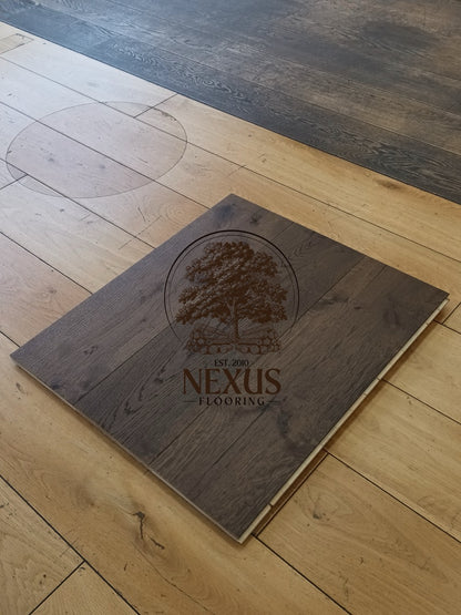 14mm x 3mm x 190mm Black Pearl Brushed UV Oiled 3 ply Engineered Oak Wood Flooring(65)