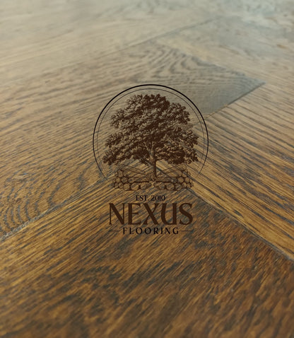 Herringbone Brushed Caramel Engineered Oak 15x 3×120 x600 Wood Flooring (Prime Grade)