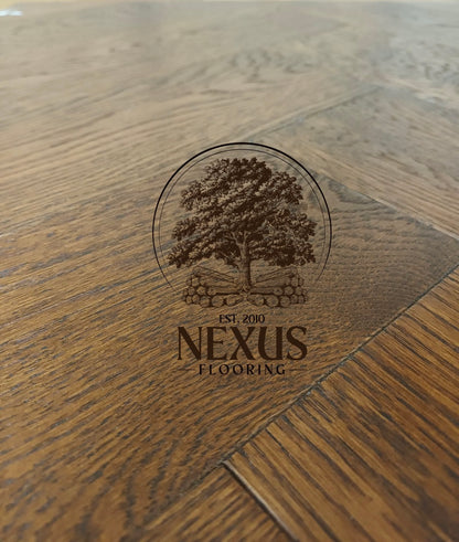 Herringbone Brushed Caramel Engineered Oak 15x 3×120 x600 Wood Flooring (Prime Grade)