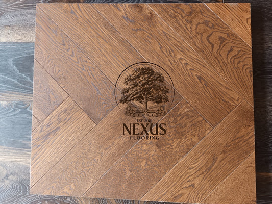 Herringbone Brushed Caramel Engineered Oak 15x 3×120 x600 Wood Flooring (Prime Grade)