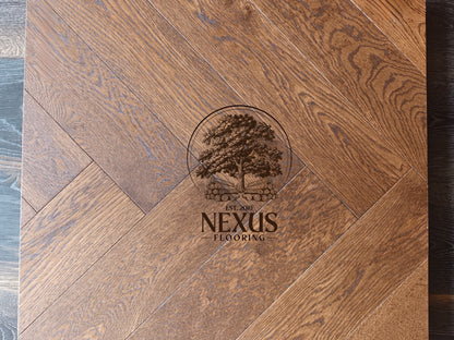 Herringbone Brushed Caramel Engineered Oak 15x 3×120 x600 Wood Flooring (Prime Grade)