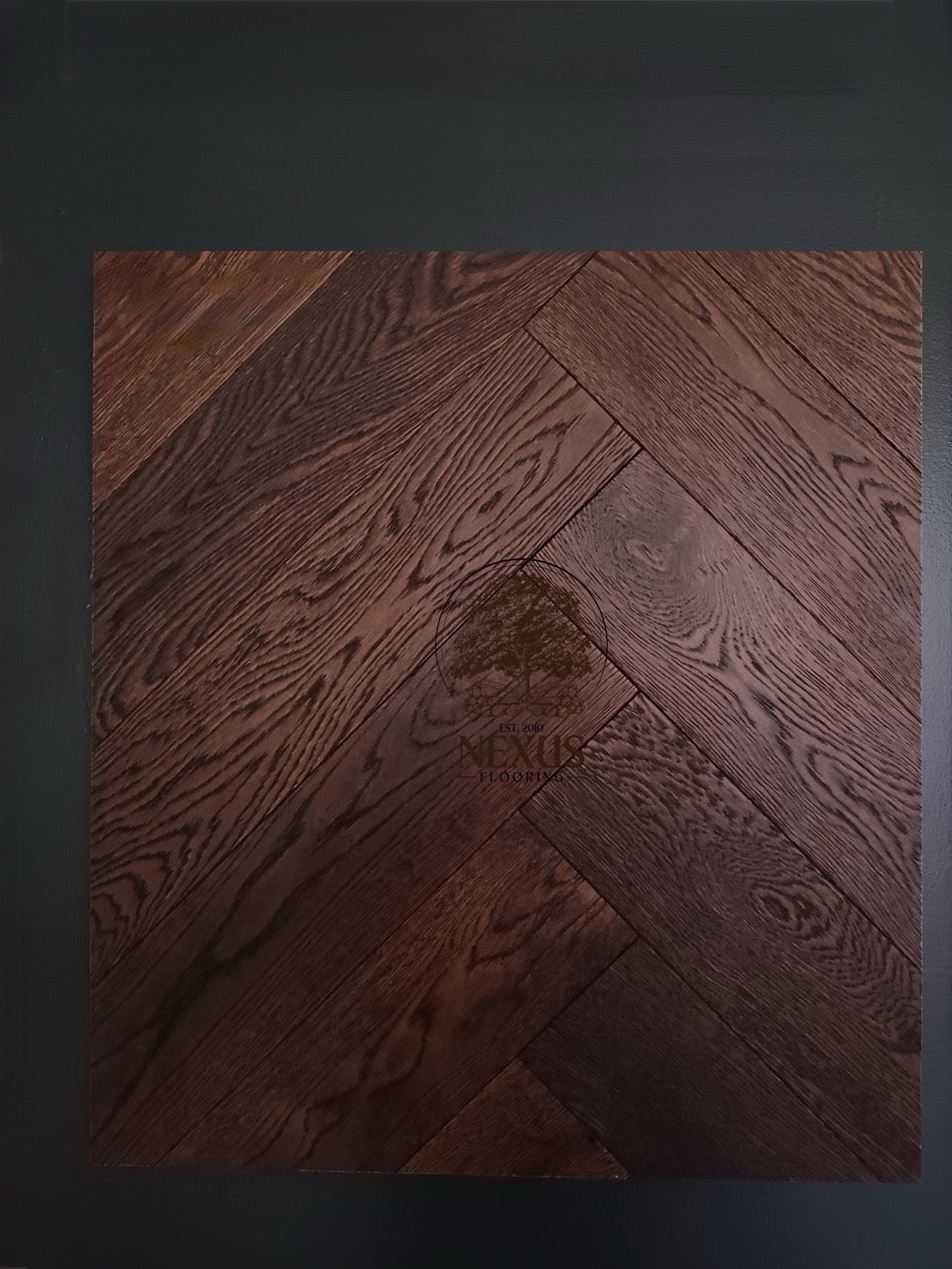 Herringbone Brushed Coffee Engineered Oak 15 x 3 x 120 x600Wood Flooring (Prime Grade)